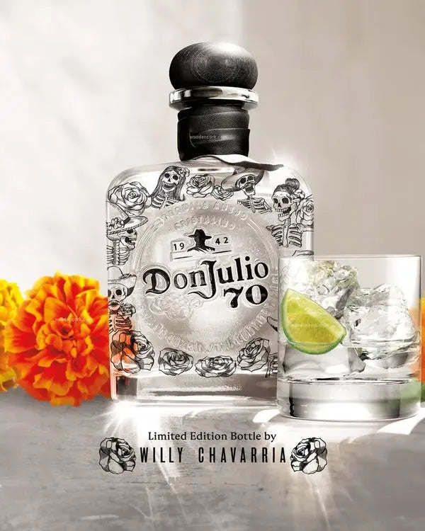 Don Julio 70 Anejo Cristalino Tequila Dia De Muertos Limited Edition by Willy Chavarria