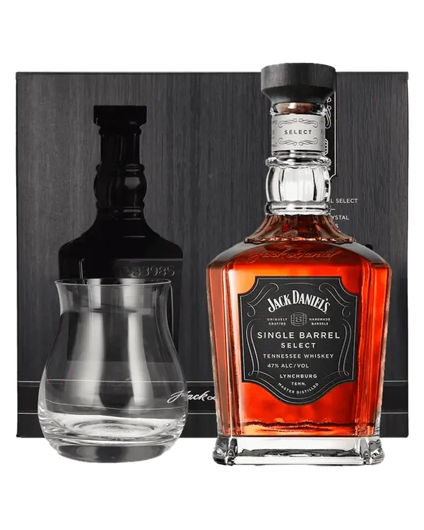 Jack Daniel's Single Barrel Select Whiskey Gift Set with Glencairn Crystal Snifter Glass
