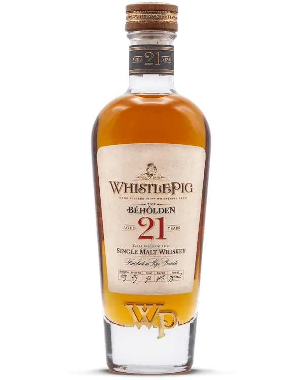Whistlepig The Beholden American Single Malt Whiskey Aged 21 Years in Rye Barrels