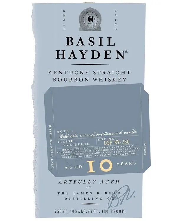 Basil Hayden Aged 10 Years Kentucky Straight Bourbon Whiskey