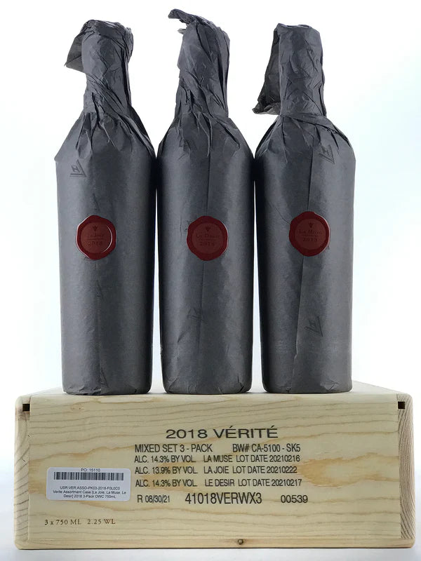 2018 Verite, Assortment Case [La Joie, La Muse, Le Desir], Sonoma County, Case of 3 Btls