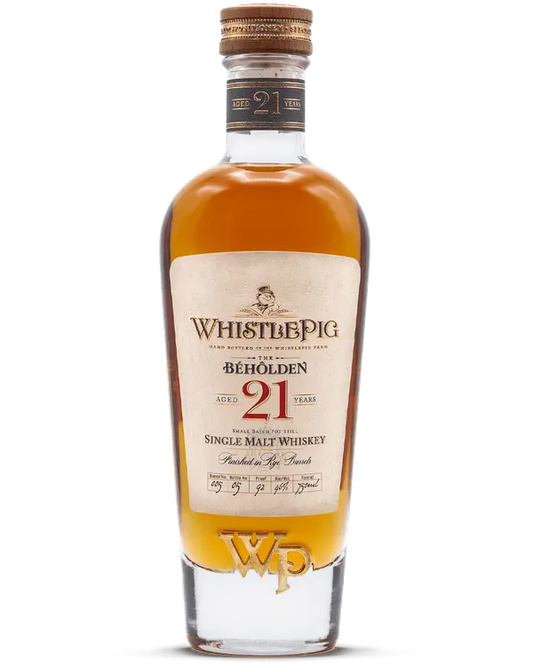 Whistlepig The Beholden American Single Malt Whiskey Aged 21 Years in Rye Barrels